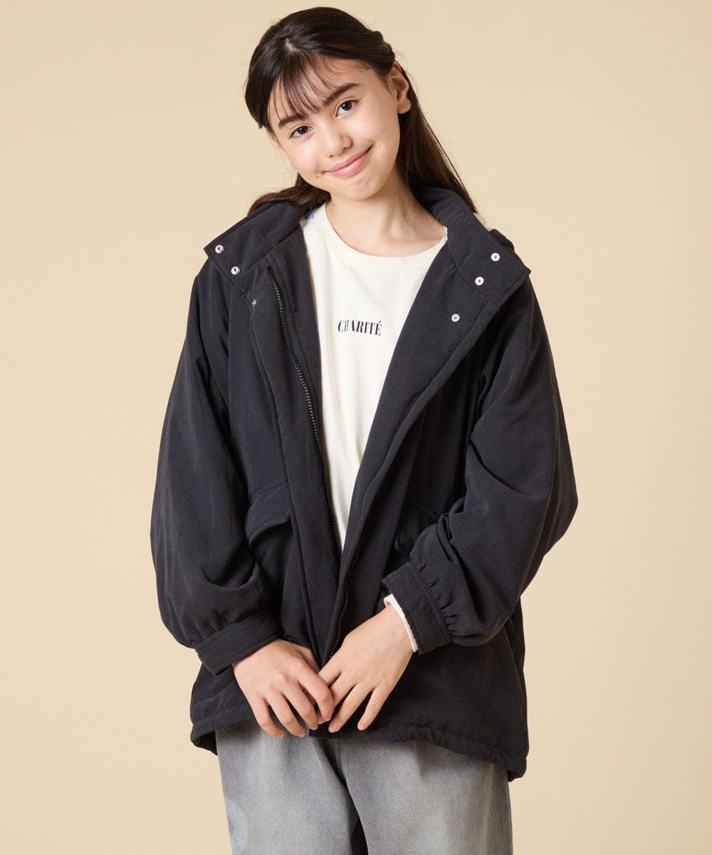 【アー ヴェー ヴェー/a.v.v / KIDS】の120-160 【フード取り外し可能/お家で洗える】裏ボアマウンテンパーカー インテリア・キッズ・メンズ・レディースファッション・服の通販 founy(ファニー) 　ファッション　Fashion　キッズファッション　Fashion for Kids　アウトドア　Outdoor Clothing　洗える　Machine Washable　シンプル　Simple, Minimal　スウェット / スエット　Sweatshirt, Sweatwear　スヌード　Snood, Infinity Scarf　チェック　Check, Plaid, Tartan　デニム　Denim, Jeans Material　なめらか　Smooth, Silky Texture　人気　Popular, Best Seller　ピーチ　Peach, Soft Touch　フロント　Front, Front Design　ベーシック　Basic, Essential　ポケット　Pocket, Pocket Detail　防寒　Cold Protection, Winter-Ready　マフラー　Scarf, Muffler　楽ちん　Easy Fit, Comfortable　冬　Winter / This Winter　再入荷　Restock / Back in Stock　おすすめ　Recommended / Our Picks　ブラック|ID: prp329100004741018 ipo3291000000034592442