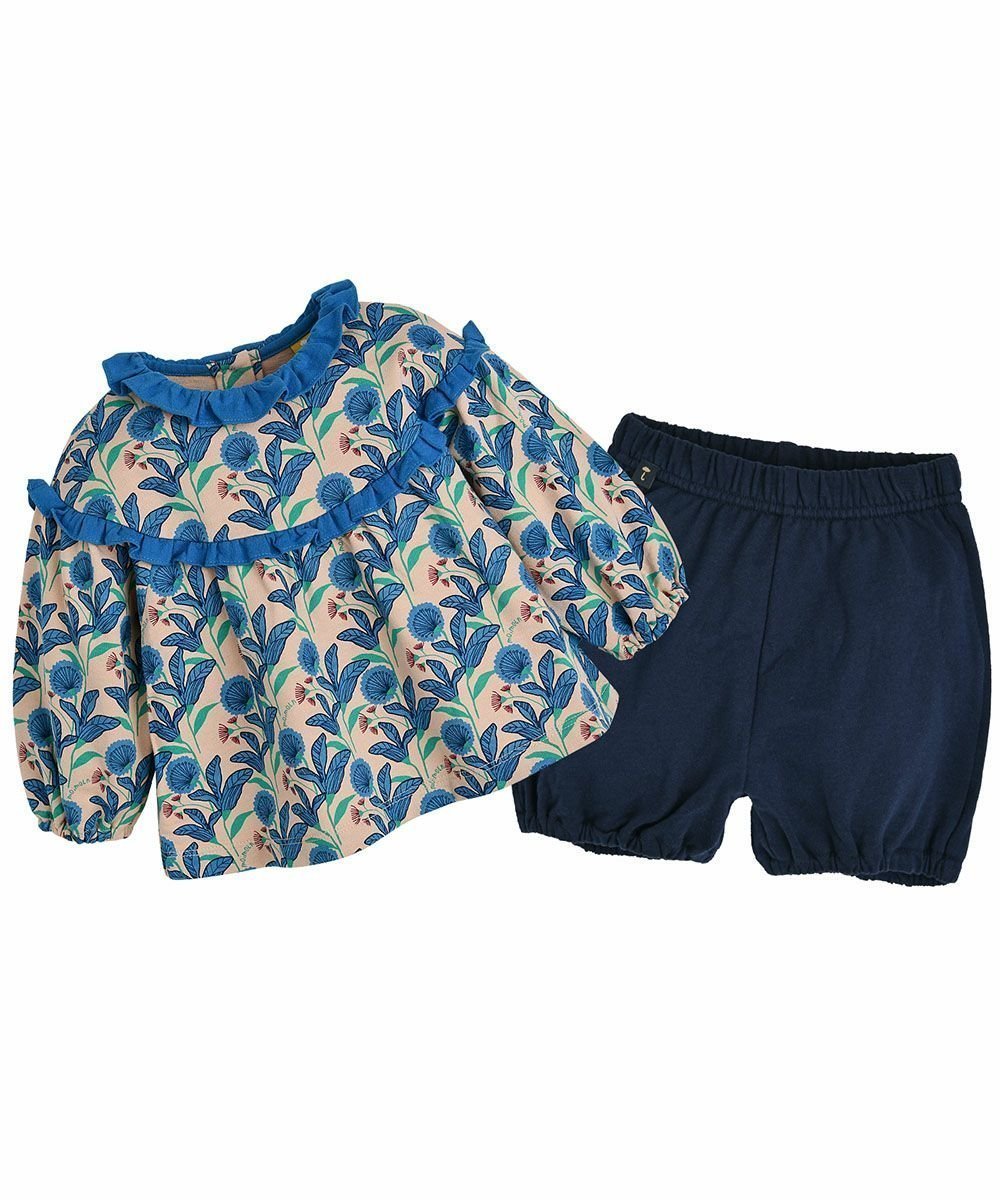 【モイモルン/moimoln / KIDS】の【セットアップ】ブルーフラワートップス パンツ 人気、トレンドファッション・服の通販 founy(ファニー) 　ファッション　Fashion　キッズファッション　Fashion for Kids　トップス・カットソー　Cut & Sew Tops　ボトムス　Bottoms　セットアップ　Matching Sets　キッズトップス　Tops　セットアップ　Set-Up, Coordinated Outfit　 other-1|ID: prp329100004741019 ipo3291000000034254123