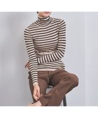 【ユナイテッドアローズ/UNITED ARROWS】のシルクリブ ボーダー タートルネックニット BEIGE|ID: prp329100004741024 ipo3291000000034254188