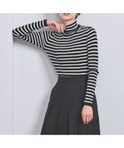 【ユナイテッドアローズ/UNITED ARROWS】のシルクリブ ボーダー タートルネックニット BLACK|ID: prp329100004741024 ipo3291000000034254189
