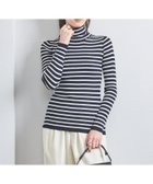 【ユナイテッドアローズ/UNITED ARROWS】のシルクリブ ボーダー タートルネックニット NAVY|ID: prp329100004741024 ipo3291000000034254190