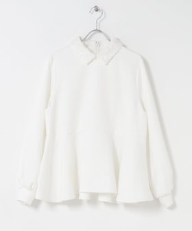 【アーバンリサーチ ロッソ/URBAN RESEARCH ROSSO】のF by ROSSO レースカラーペプラムブラウス 人気、トレンドファッション・服の通販 founy(ファニー) ファッション Fashion レディースファッション Fashion for Women トップス・カットソー Cut & Sew Tops シャツ・ブラウス・オフィスカジュアル Elegant Blouses & Button-Ups 秋 Autumn シンプル Simple, Minimal ダウン Down, Puffer デニム Denim, Jeans Material フェミニン Feminine, Girly ペプラム Peplum, Flared Hem レース Lace, Lace Fabric 冬 Winter / This Winter A/W・秋冬 Autumn/Winter 2025年 2025 2025-2026秋冬・A/W Autumn/Winter 2025–26 AW25–26 |ID:prp329100004741249