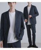 【ティーケー/tk TAKEO KIKUCHI / MEN】の【洗える】ピンヘッドストレッチセットアップ ネイビー|ID: prp329100004741258 ipo3291000000034305048