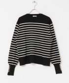 【アイテムズアーバンリサーチ/ITEMS URBAN RESEARCH】のソデボタンニットプルオーバー BLK×OFF|ID: prp329100004741259 ipo3291000000034257963