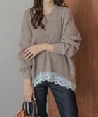 【ラジュール/Lajour】の裾レース ニットプルオーバー 人気、トレンドファッション・服の通販 founy(ファニー) ファッション Fashion レディースファッション Fashion for Women トップス・カットソー Cut & Sew Tops ニット Knit Tops & Sweaters カジュアルプルオーバー・ニットトップス Pullovers & Knit Tops / Casual Pullovers おすすめ Recommended / Our Picks シンプル Simple, Minimal ダウン Down, Puffer レース Lace, Lace Fabric thumbnail ブラウン|ID: prp329100004741273 ipo3291000000034650966
