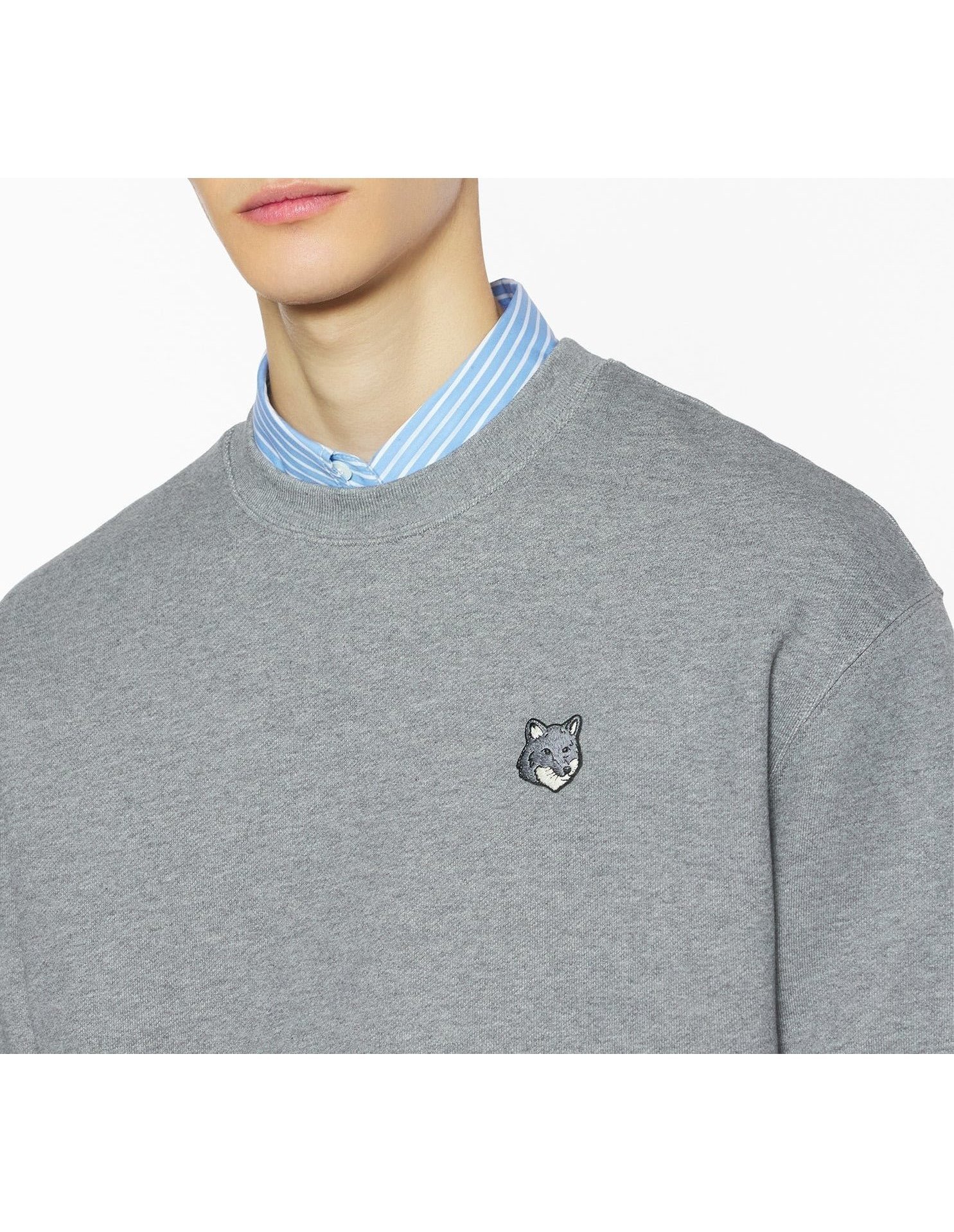 【メゾン キツネ/MAISON KITSUNE / MEN】のMaison Kitsune/FOX HEAD COMFORT SWEATSHIRT インテリア・キッズ・メンズ・レディースファッション・服の通販 founy(ファニー) 　ファッション　Fashion　メンズファッション　Fashion for Men　トップス・カットソー　Cut & Sew Tops　パーカー・フーディー / カジュアルコーデ　Hoodies & Parkas　メンズシャツ　Shirts　冬　Winter / This Winter　パッチ　Patch, Appliqué　フレンチ　French, French Style　エレガント 上品　Elegant　A/W・秋冬　Autumn/Winter　長袖　Long Sleeve, Full Sleeve　MEDIUM GREY MELANGE|ID: prp329100004741281 ipo3291000000034258217