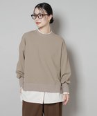 【ナノ ユニバース/nano universe】のサカリバカットワイドクルーネックトップス(セットアップ可) ベージュ|ID: prp329100004741287 ipo3291000000034789073