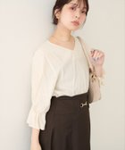 【ナチュラルクチュール/natural couture】の【WEB限定】麻レーヨンタック袖ブラウス アイボリー|ID: prp329100004741341 ipo3291000000034258776
