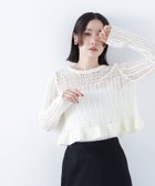 【ナチュラル ビューティー ベーシック/NATURAL BEAUTY BASIC】のクロップドレースメッシュニット オフホワイト1|ID: prp329100004741346 ipo3291000000034258846