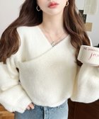 【モーメントプラス/moment+ / MEN】のカシュクールシャギーニットプルオーバー アイボリー|ID: prp329100004741353 ipo3291000000034258909