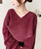 【モーメントプラス/moment+ / MEN】のカシュクールシャギーニットプルオーバー ボルドー|ID: prp329100004741353 ipo3291000000034978249