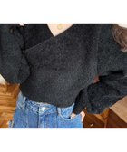 【モーメントプラス/moment+ / MEN】のカシュクールシャギーニットプルオーバー ブラック|ID: prp329100004741353 ipo3291000000034978254