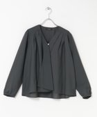 【アーバンリサーチ ロッソ/URBAN RESEARCH ROSSO】のウォッシャブルVネックフレアブラウス CHARCOAL|ID: prp329100004741368 ipo3291000000034259068