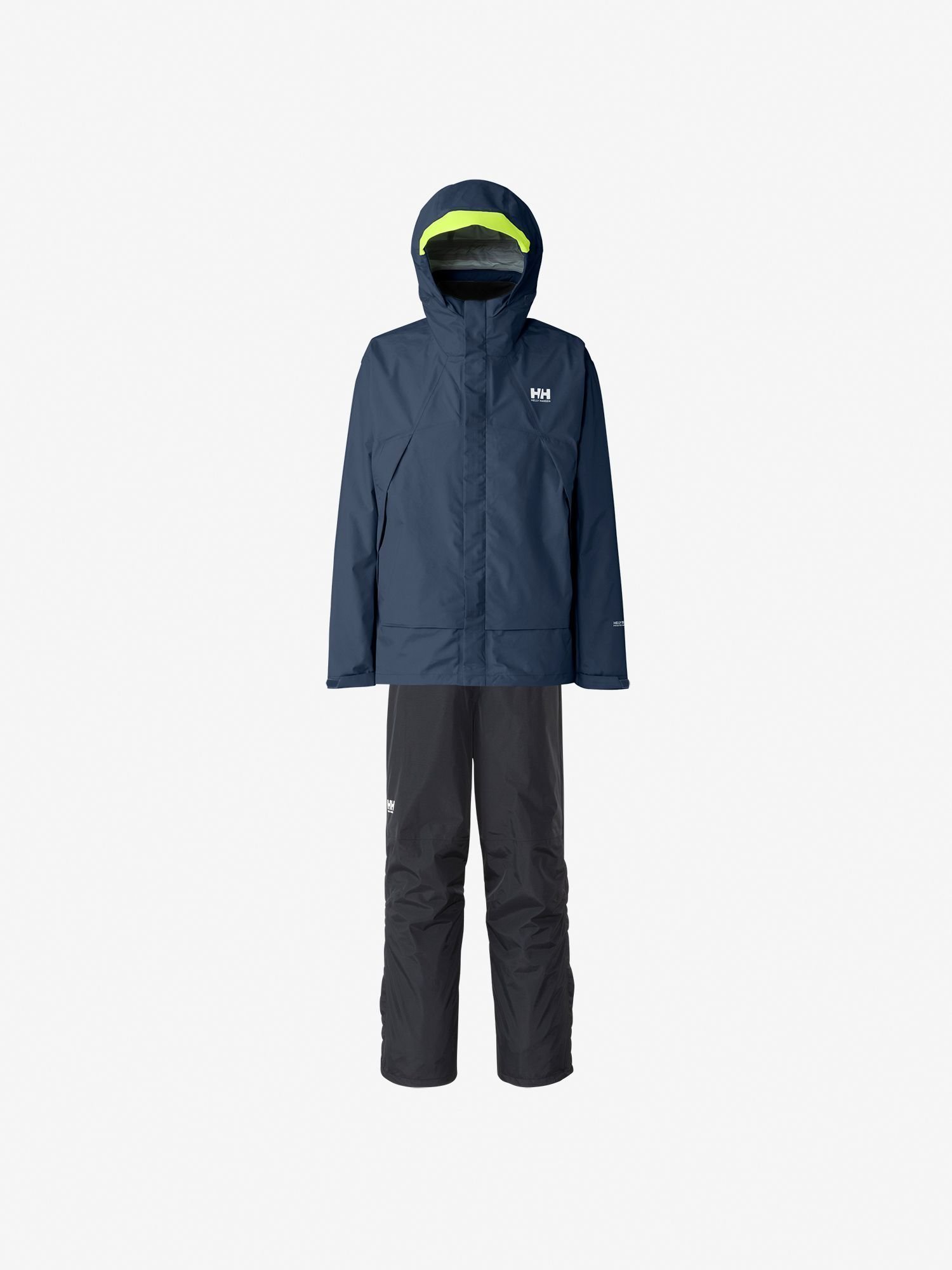 【ヘリーハンセン/HELLY HANSEN】の【公式】ヘリーレインスーツ(ユニセックス) インテリア・キッズ・メンズ・レディースファッション・服の通販 founy(ファニー) 　ファッション　Fashion　レディースファッション　Fashion for Women　スーツ　Business Suits & Workwear　イエロー　Yellow　抗菌　Antibacterial, Bacteria-Resistant　シューズ　Shoes, Footwear　ジャケット　Jacket, Outerwear　ドローコード　Drawcord, Drawstring Cord　定番　Standard, Basic Item　フロント　Front, Front Design　オーシャンネイビー|ID: prp329100004741375 ipo3291000000034576977