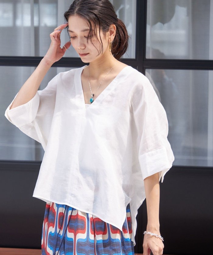 【シップス フォー ウィメン/SHIPS】の【一部WEB限定】 手洗い可能 IMPERIAL LINEN スキッパー ブラウス インテリア・キッズ・メンズ・レディースファッション・服の通販 founy(ファニー) https://founy.com/ ファッション Fashion レディースファッション Fashion for Women トップス・カットソー Cut & Sew Tops シャツ・ブラウス・オフィスカジュアル Elegant Blouses & Button-Ups アクセサリー Fashion Accessories インナー Innerwear カフス Cuff Design シンプル Simple, Minimal スキッパー Skipper, Open Collar スリット Slit, Slit Detail デニム Denim, Jeans Material ボトム Bottoms, Lower Wear リネン Linen, Linen Fabric おすすめ Recommended / Our Picks エレガント 上品 Elegant 2025年 2025 2025春夏・S/S Spring/Summer 2025 SS25 |ID: prp329100004741411 ipo3291000000034259487