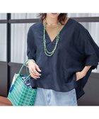 【シップス フォー ウィメン/SHIPS】の【一部WEB限定】 手洗い可能 IMPERIAL LINEN スキッパー ブラウス ネイビー|ID: prp329100004741411 ipo3291000000034259499