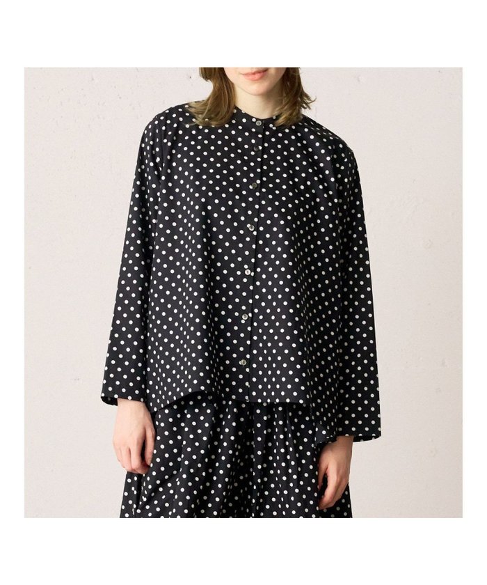 【マーコート/MARcourt】のMidiUmi ドットシャツ インテリア・キッズ・メンズ・レディースファッション・服の通販 founy(ファニー) https://founy.com/ ファッション Fashion レディースファッション Fashion for Women トップス・カットソー Cut & Sew Tops シャツ・ブラウス・オフィスカジュアル Elegant Blouses & Button-Ups おすすめ Recommended / Our Picks ドット Polka Dot, Dot Pattern ブロード Broadcloth, Fine Cotton ポケット Pocket, Pocket Detail ワイド Wide, Wide Fit 人気 Popular, Best Seller 秋 Autumn 長袖 Long Sleeve, Full Sleeve |ID: prp329100004741419 ipo3291000000034259580