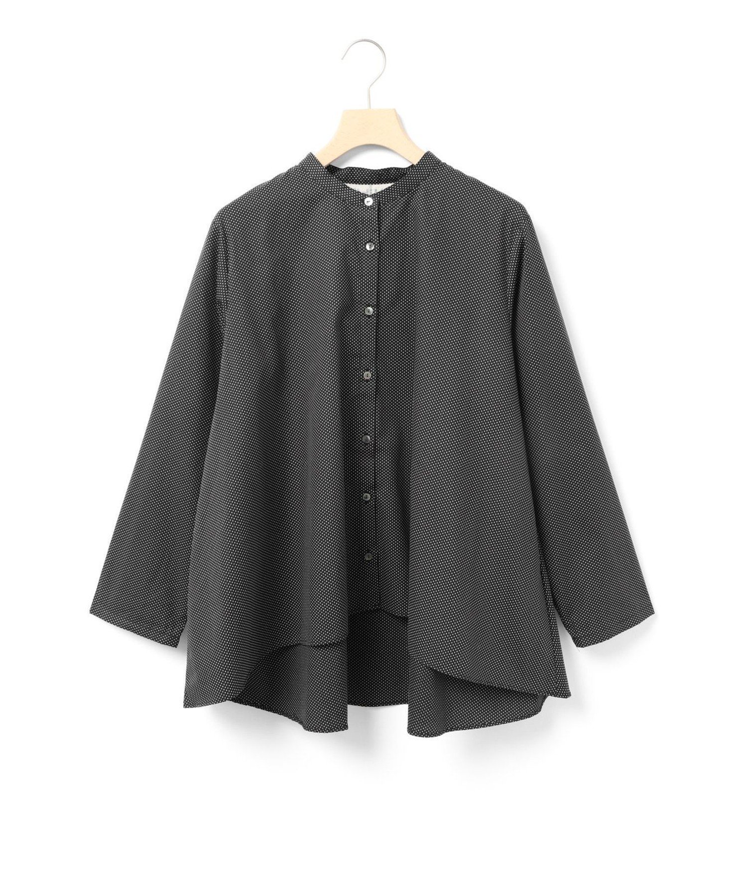 【マーコート/MARcourt】のMidiUmi ドットシャツ インテリア・キッズ・メンズ・レディースファッション・服の通販 founy(ファニー) 　ファッション　Fashion　レディースファッション　Fashion for Women　トップス・カットソー　Cut & Sew Tops　シャツ・ブラウス・オフィスカジュアル　Elegant Blouses & Button-Ups　おすすめ　Recommended / Our Picks　ドット　Polka Dot, Dot Pattern　ブロード　Broadcloth, Fine Cotton　ポケット　Pocket, Pocket Detail　ワイド　Wide, Wide Fit　人気　Popular, Best Seller　秋　Autumn　長袖　Long Sleeve, Full Sleeve　ブラックスモールドット|ID: prp329100004741419 ipo3291000000034259585