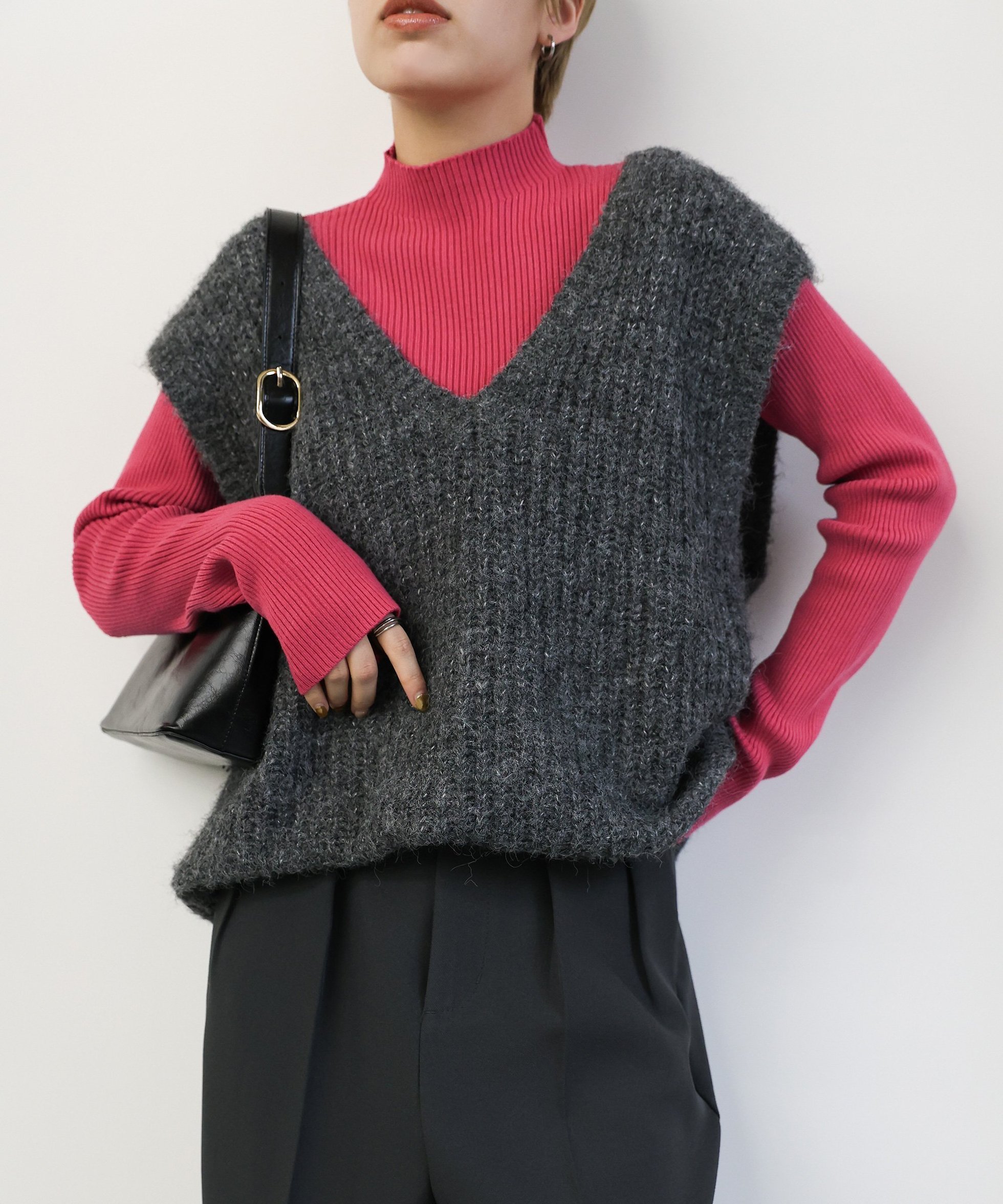 【セレクトモカ/SELECT MOCA】の【12色展開】プチハイネックリブニット インテリア・キッズ・メンズ・レディースファッション・服の通販 founy(ファニー) 　ファッション　Fashion　レディースファッション　Fashion for Women　トップス・カットソー　Cut & Sew Tops　ニット　Knit Tops & Sweaters　おすすめ　Recommended / Our Picks　インナー　Innerwear　コンパクト　Compact, Small Size　スタンダード　Standard, Basic　フィット　Fit, Slim Fit　ベーシック　Basic, Essential　リブニット　Rib Knit, Ribbed Knit　A/W・秋冬　Autumn/Winter　ピンク-03|ID: prp329100004741440 ipo3291000000035021512