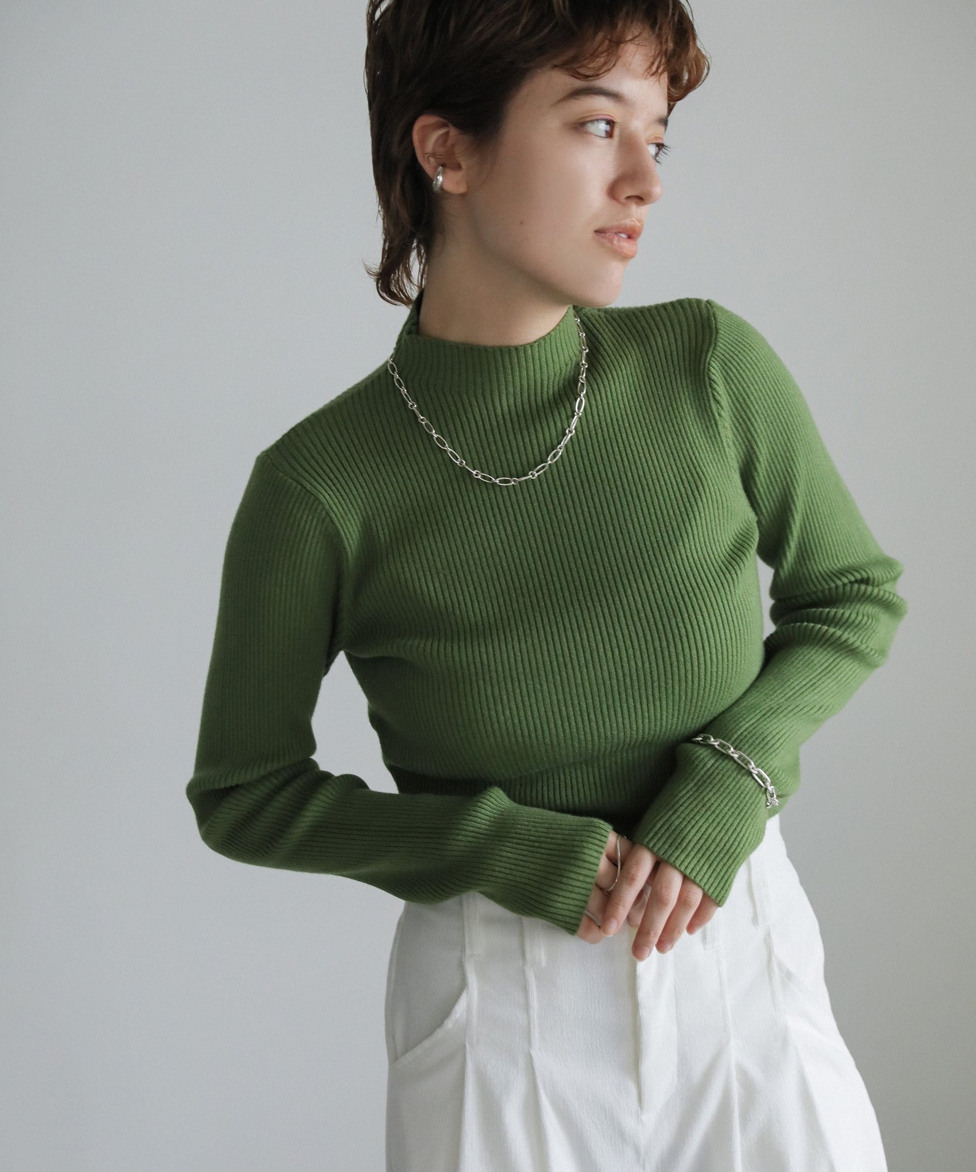 【セレクトモカ/SELECT MOCA】の【12色展開】プチハイネックリブニット インテリア・キッズ・メンズ・レディースファッション・服の通販 founy(ファニー) 　ファッション　Fashion　レディースファッション　Fashion for Women　トップス・カットソー　Cut & Sew Tops　ニット　Knit Tops & Sweaters　おすすめ　Recommended / Our Picks　インナー　Innerwear　コンパクト　Compact, Small Size　スタンダード　Standard, Basic　フィット　Fit, Slim Fit　ベーシック　Basic, Essential　リブニット　Rib Knit, Ribbed Knit　A/W・秋冬　Autumn/Winter　カーキ-04|ID: prp329100004741440 ipo3291000000035021513