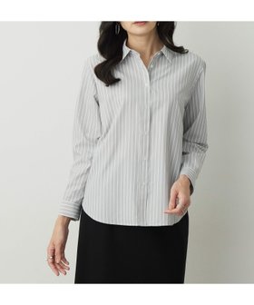 【エーシーデザインバイアルファキュービック/A/C DESIGN BY ALPHACUBIC】のストライプシャツ 人気、トレンドファッション・服の通販 founy(ファニー) ファッション Fashion レディースファッション Fashion for Women トップス・カットソー Cut & Sew Tops シャツ・ブラウス・オフィスカジュアル Elegant Blouses & Button-Ups おすすめ Recommended / Our Picks シンプル Simple, Minimal ストライプ Stripe, Striped Pattern レギュラー Regular, Standard Fit エレガント 上品 Elegant |ID:prp329100004741480