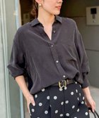 【ノーリーズ/NOLLEY'S】の《セットアップ対応》ウォッシャブルシルキーキュプラドレープシャツ チャコールグレー|ID: prp329100004741490 ipo3291000000034260174