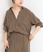 【ノーリーズ/NOLLEY'S】の《セットアップ対応》ウォッシャブルシルキーキュプラドレープシャツ ブラウン|ID: prp329100004741490 ipo3291000000034260176