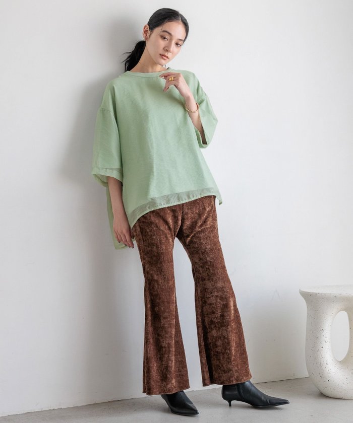 【ローリーズファーム/LOWRYS FARM】のシアーレイヤードプルオーバー インテリア・キッズ・メンズ・レディースファッション・服の通販 founy(ファニー) https://founy.com/ ファッション Fashion レディースファッション Fashion for Women トップス・カットソー Cut & Sew Tops カジュアルプルオーバー・ニットトップス Pullovers & Knit Tops / Casual Pullovers おすすめ Recommended / Our Picks オーガンジー Organza Fabric バランス Balance, Style Balance ワイド Wide, Wide Fit |ID: prp329100004741494 ipo3291000000034477956