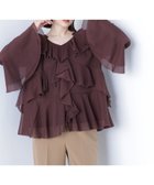 【ナチュラル ビューティー ベーシック/NATURAL BEAUTY BASIC】のラッフルフリルチュニックブラウス ダークブラウン1|ID: prp329100004741514 ipo3291000000034260329