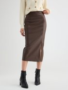 【ディアベル/DIAVEL】のフロントスリット入りフェイクレザースカート ブラウン|ID: prp329100004741622 ipo3291000000034561297