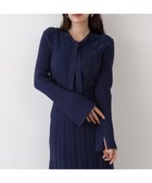 【ピンキーアンドダイアン/Pinky&Dianne】のベルスリーブボウタイニットプルオーバー 人気、トレンドファッション・服の通販 founy(ファニー) ファッション Fashion レディースファッション Fashion for Women トップス・カットソー Cut & Sew Tops ニット Knit Tops & Sweaters カジュアルプルオーバー・ニットトップス Pullovers & Knit Tops / Casual Pullovers スタンダード Standard, Basic スタンド Stand Collar, Upright Stand ストレッチ Stretch, Stretchy Fabric フェミニン Feminine, Girly リボン Ribbon, Bow エレガント 上品 Elegant thumbnail ネイビー|ID: prp329100004741626 ipo3291000000034261334