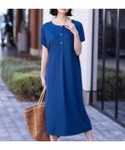 【エーシーデザインバイアルファキュービック/A/C DESIGN BY ALPHACUBIC】のヘンリーネック風カットワンピース 人気、トレンドファッション・服の通販 founy(ファニー) ファッション Fashion レディースファッション Fashion for Women ワンピース Dresses おすすめ Recommended / Our Picks 夏 Summer 鹿の子 Piqué, Kanoko Fabric thumbnail ブルー|ID: prp329100004741640 ipo3291000000034261488