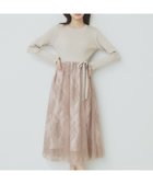 【インデックス/INDEX】のチュールレーススカートドッキングワンピース【洗濯機洗い可】 グレージュ|ID: prp329100004741649 ipo3291000000034653034