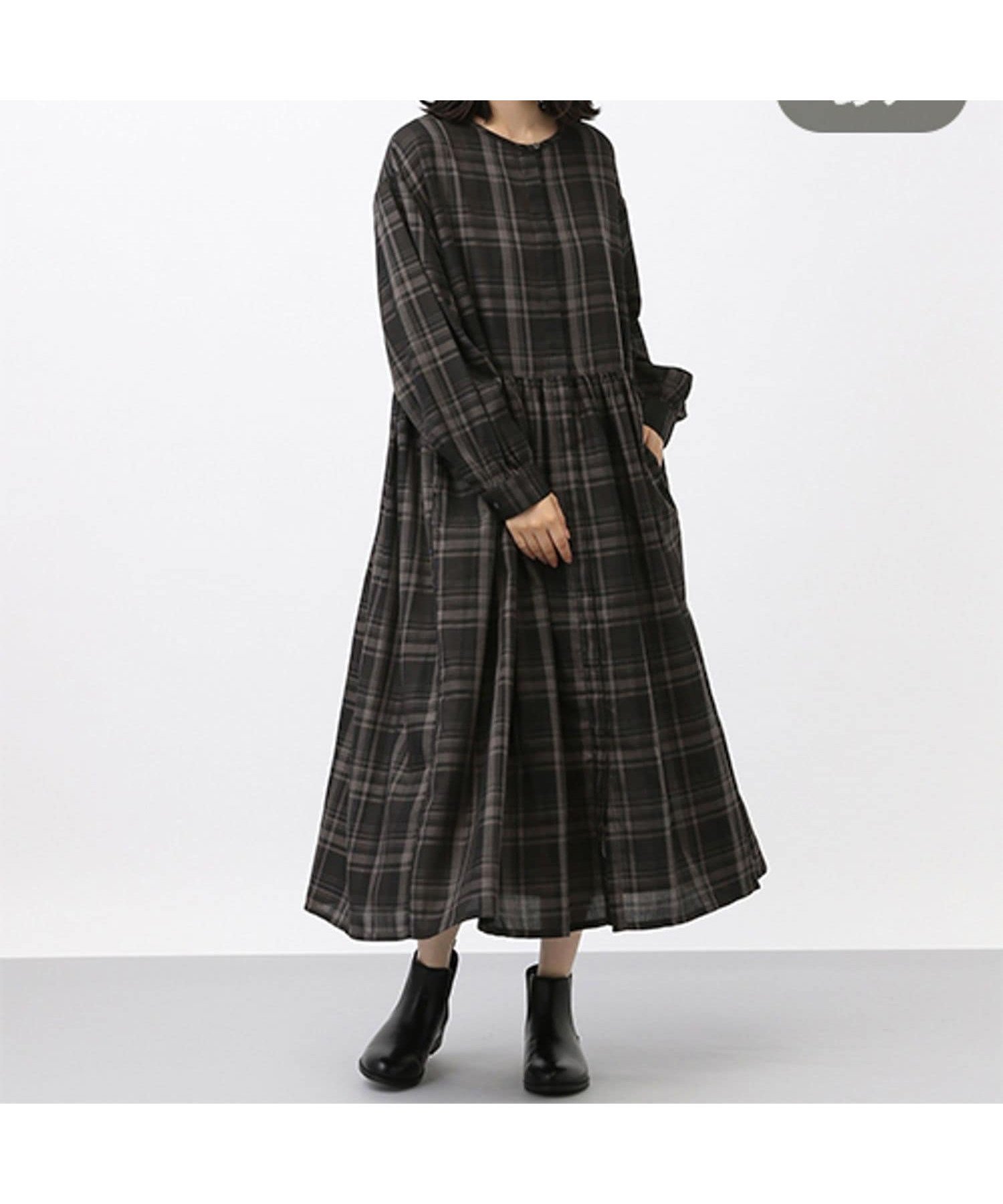 【スタディオ クリップ/studio CLIP】の《natural by clip》TRWチェック前開きワンピース プチサイズあり 人気、トレンドファッション・服の通販 founy(ファニー) ファッション Fashion レディースファッション Fashion for Women ワンピース Dresses おすすめ Recommended / Our Picks ギャザー Gathered, Ruffled スウェット / スエット Sweatshirt, Sweatwear チェック Check, Plaid, Tartan ベスト Vest, Waistcoat 秋 Autumn A/W・秋冬 Autumn/Winter other-1|ID: prp329100004741670 ipo3291000000034261782