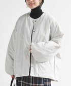 【アールピーエス/rps】のナイロン中綿ノーカラージャケット 人気、トレンドファッション・服の通販 founy(ファニー) ファッション Fashion レディースファッション Fashion for Women アウター Coat / Outerwear Collection レディースジャケット・軽アウター Jackets ノーカラージャケット / シンプル上品コーデ Collarless Jackets ジャケット Jacket, Outerwear スリット Slit, Slit Detail ダウン Down, Puffer 再入荷 Restock / Back in Stock thumbnail アイボリー|ID: prp329100004741676 ipo3291000000034893820