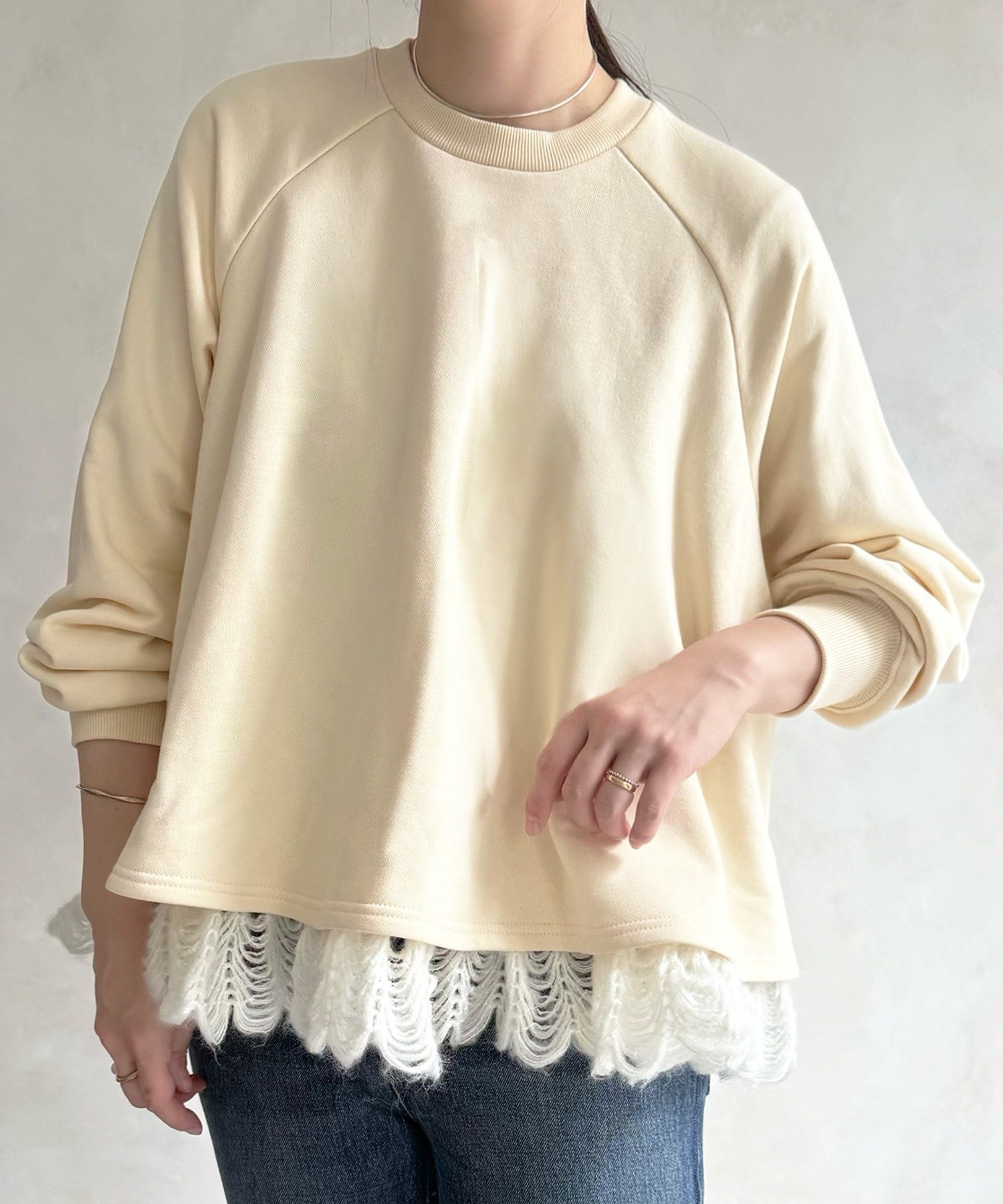 【ビアズリー/BEARDSLEY】の裾タムレースカットソー インテリア・キッズ・メンズ・レディースファッション・服の通販 founy(ファニー) ファッション Fashion レディースファッション Fashion for Women トップス・カットソー Cut & Sew Tops カットソー・ベーシックTシャツ Cut-and-Sewn Tops / Stretch Tees & Basics アクセサリー Fashion Accessories アクリル Acrylic Material カットソー Cut and Sewn Top シンプル Simple, Minimal 透かし Cut-Out, Lacework バランス Balance, Style Balance ループ Loop, Loop Knit レース Lace, Lace Fabric 冬 Winter / This Winter 再入荷 Restock / Back in Stock おすすめ Recommended / Our Picks アイボリー|ID: prp329100004741712 ipo3291000000034776393