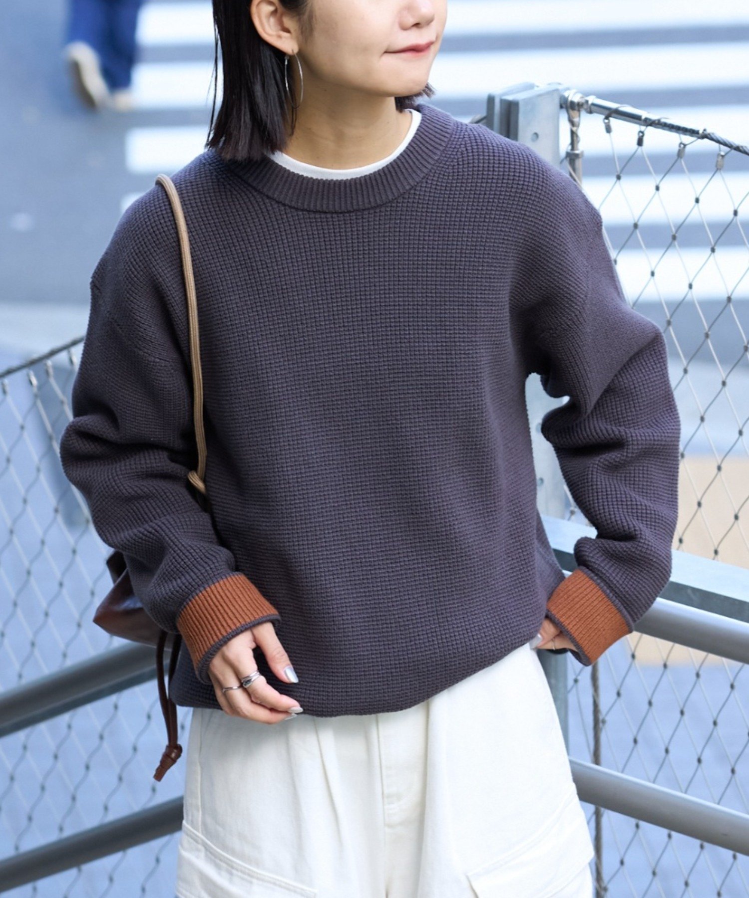 【チャオパニックティピー/CIAOPANIC TYPY】の【洗えるニット】リシェイプモーションワッフルニットプルオーバー インテリア・キッズ・メンズ・レディースファッション・服の通販 founy(ファニー) 　ファッション　Fashion　レディースファッション　Fashion for Women　トップス・カットソー　Cut & Sew Tops　ニット　Knit Tops & Sweaters　カジュアルプルオーバー・ニットトップス　Pullovers & Knit Tops / Casual Pullovers　洗える　Machine Washable　カーゴパンツ　Cargo Pants, Utility Pants　シンプル　Simple, Minimal　スラックス　Slacks, Dress Pants　デニム　Denim, Jeans Material　トレンド　Trend, Trending Now　定番　Standard, Basic Item　メンズ　Men's, Menswear　リラックス　Relax, Relaxed Fit　ワッフル　Waffle, Waffle Knit　冬　Winter / This Winter　おすすめ　Recommended / Our Picks　チャコールグレー|ID: prp329100004741721 ipo3291000000034516814