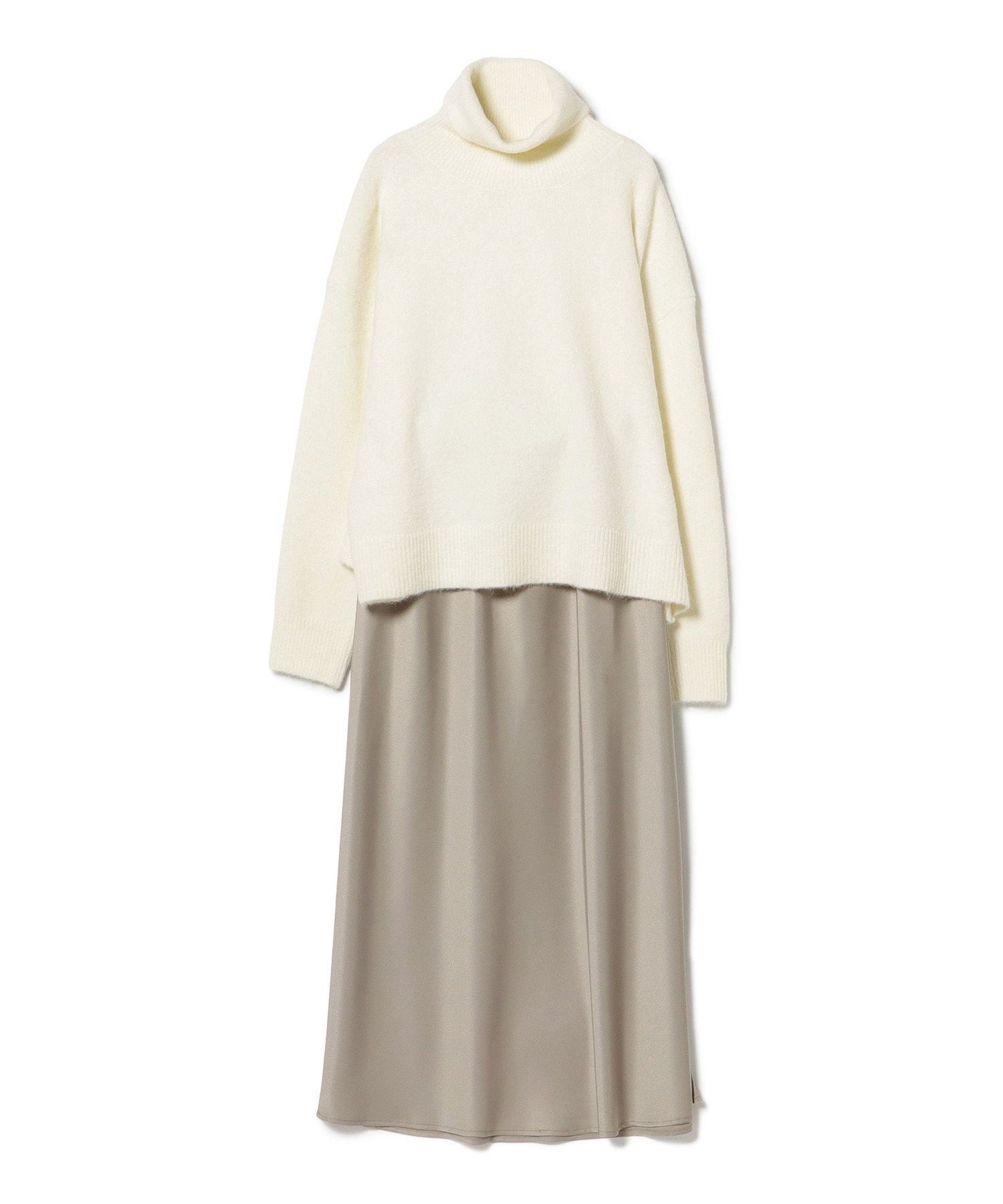 【ビームス ハート/BEAMS HEART】のタートルネックニット * サテンスカート(セットアイテム) インテリア・キッズ・メンズ・レディースファッション・服の通販 founy(ファニー)  ファッション Fashion レディースファッション Fashion for Women スカート Skirts サテン Satin, Glossy Fabric シンプル Simple, Minimal タートル Turtleneck, Turtle Collar タートルネック Turtleneck, High Neck トレンド Trend, Trending Now バランス Balance, Style Balance マーメイド Mermaid, Fishtail Silhouette エレガント 上品 Elegant OFF×GREIGE/SK|ID: prp329100004741730 ipo3291000000034262265