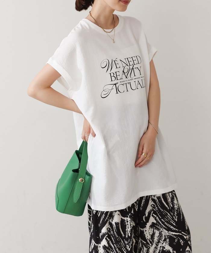 【バブ ブージュルード/Bab Bou Jeloud】のサッカーロゴチュニック インテリア・キッズ・メンズ・レディースファッション・服の通販 founy(ファニー) https://founy.com/ ファッション Fashion レディースファッション Fashion for Women トップス・カットソー Cut & Sew Tops カットソー Cut and Sewn Top サッカー Seersucker, Summer Fabric チュニック Tunic, Long Top 再入荷 Restock / Back in Stock |ID: prp329100004741759 ipo3291000000034262488