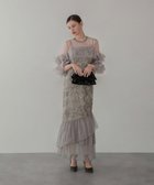 【レジャ/Leja】のLeja-フラワースパンコールチュールフリルスリーブIラインワンピースドレス結婚式 人気、トレンドファッション・服の通販 founy(ファニー) ファッション Fashion レディースファッション Fashion for Women ワンピース Dresses フォーマル・パーティードレス・結婚式用ドレス Elegant & Casual Dresses スパンコール Sequins, Sequin Embellishment スリーブ Sleeve, Long Sleeve / Short Sleeve チュール Tulip, Tulip Motif デコルテ Décolleté, Neckline ドレス Dress, One-Piece フラワー Flower, Floral フリル Frill, Ruffle マーメイド Mermaid, Fishtail Silhouette モチーフ Motif, Design Theme エレガント 上品 Elegant 結婚式 Wedding thumbnail GRY|ID: prp329100004741792 ipo3291000000034380855