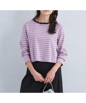 【ユナイテッドアローズ/UNITED ARROWS】 コンパクト クロップド プルオーバー カットソー人気、トレンドファッション・服の通販 founy(ファニー) ファッション Fashion レディースファッション Fashion for Women トップス・カットソー Cut & Sew Tops カジュアルプルオーバー・ニットトップス Pullovers & Knit Tops / Casual Pullovers カットソー・ベーシックTシャツ Cut-and-Sewn Tops / Stretch Tees & Basics 春 Spring 秋 Autumn カットソー Cut and Sewn Top クロップド Cropped, Short Length コンパクト Compact, Small Size ボーダー Border, Stripe ロング Long, Long-Length ワイド Wide, Wide Fit アウトレット Outlet / Clearance |ID:prp329100004741793
