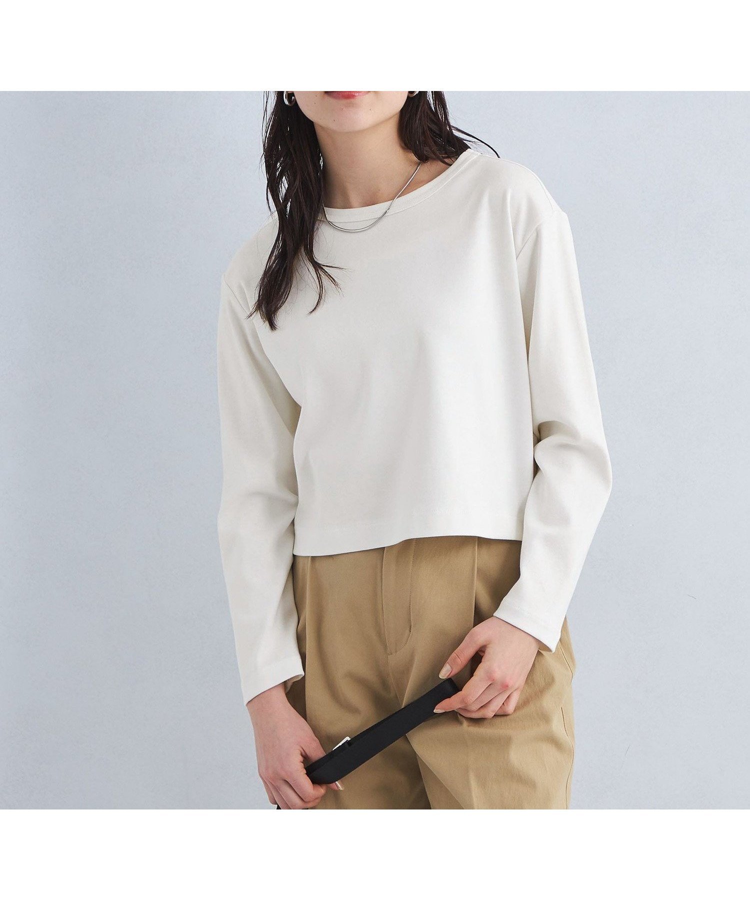 【ユナイテッドアローズ/UNITED ARROWS】のコンパクト クロップド プルオーバー カットソー インテリア・キッズ・メンズ・レディースファッション・服の通販 founy(ファニー) 　ファッション　Fashion　レディースファッション　Fashion for Women　トップス・カットソー　Cut & Sew Tops　カジュアルプルオーバー・ニットトップス　Pullovers & Knit Tops / Casual Pullovers　カットソー・ベーシックTシャツ　Cut-and-Sewn Tops / Stretch Tees & Basics　春　Spring　秋　Autumn　カットソー　Cut and Sewn Top　クロップド　Cropped, Short Length　コンパクト　Compact, Small Size　ボーダー　Border, Stripe　ロング　Long, Long-Length　ワイド　Wide, Wide Fit　アウトレット　Outlet / Clearance　OFF WHITE|ID: prp329100004741793 ipo3291000000034262756