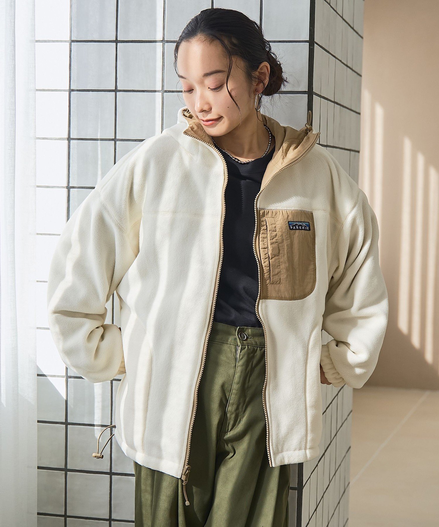 【コーエン/COEN】のPARKNIKリバーシブルフーディー 人気、トレンドファッション・服の通販 founy(ファニー) 　ファッション　Fashion　レディースファッション　Fashion for Women　切替　Switching, Contrast Panel　スウェット / スエット　Sweatshirt, Sweatwear　スポーティ　Sporty, Casual Athletic　デニム　Denim, Jeans Material　ドローコード　Drawcord, Drawstring Cord　バランス　Balance, Style Balance　パーカー　Hoodie, Parka　フレア　Flare, Flared　ブルゾン　Blouson, Bomber Jacket　ポケット　Pocket, Pocket Detail　防寒　Cold Protection, Winter-Ready　リバーシブル　Reversible, Two-Sided　おすすめ　Recommended / Our Picks　 other-1|ID: prp329100004741799 ipo3291000000034915992