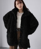 【リベリー/Riberry】のミドル丈フェイクファーAラインコート ブラック|ID: prp329100004741807 ipo3291000000034499895