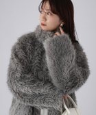 【リベリー/Riberry】のミドル丈フェイクファーAラインコート グレー|ID: prp329100004741807 ipo3291000000034499896