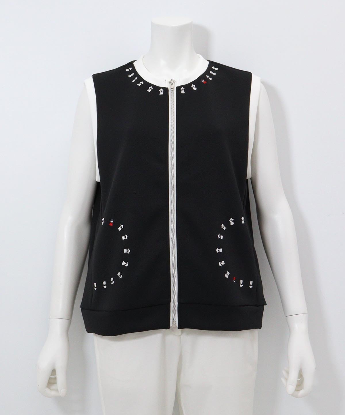 【ピッコーネクラブ/Picone Club】のピコライン刺繍ジップベスト 人気、トレンドファッション・服の通販 founy(ファニー) 　ファッション　Fashion　レディースファッション　Fashion for Women　アウター　Coat / Outerwear Collection　トップス・カットソー　Cut & Sew Tops　ベスト&ジレ / 重ね着スタイル　Vests & Gilets　おすすめ　Recommended / Our Picks　セットアップ　Set-Up, Coordinated Outfit　ベスト　Vest, Waistcoat　ポケット　Pocket, Pocket Detail　 other-1|ID: prp329100004741830 ipo3291000000034263311