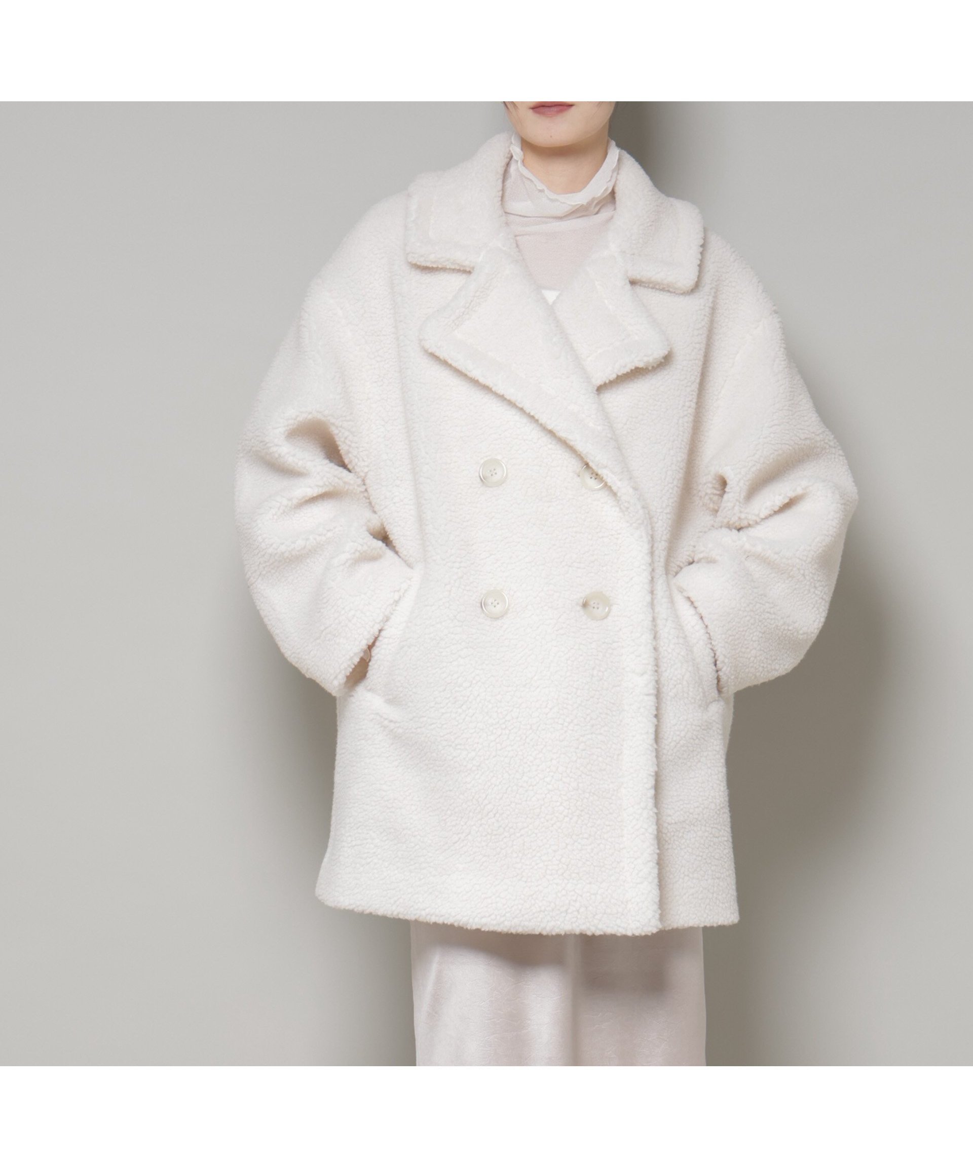 【ナノ ユニバース/nano universe】のボアワイドダブルボタンコート インテリア・キッズ・メンズ・レディースファッション・服の通販 founy(ファニー) 　ファッション　Fashion　レディースファッション　Fashion for Women　アウター　Coat / Outerwear Collection　コート・ロングコート・ピーコート　Long Coats, Peacoats & More　ウォッシャブル　Machine Washable　ミドル　Middle Length, Mid Height　モコモコ　Fuzzy, Fluffy　リラックス　Relax, Relaxed Fit　ワイド　Wide, Wide Fit　アウトレット　Outlet / Clearance　エレガント 上品　Elegant　2025年　2025　2025-2026秋冬・A/W　Autumn/Winter 2025–26 AW25–26　ライトベージュ1|ID: prp329100004741832 ipo3291000000034537494