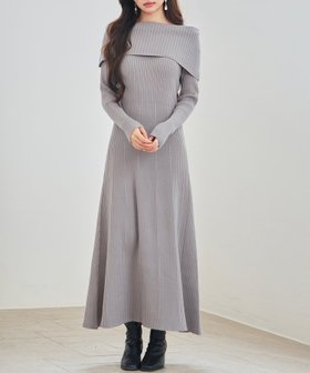 【セゾンドパピヨン/SAISON DE PAPILLON】のショルダーロングニットワンピース 人気、トレンドファッション・服の通販 founy(ファニー) ファッション Fashion レディースファッション Fashion for Women ワンピース Dresses ニットワンピース Knit Dresses シェイプ Shape, Slim Fit ストレッチ Stretch, Stretchy Fabric フィット Fit, Slim Fit マーメイド Mermaid, Fishtail Silhouette |ID:prp329100004741843