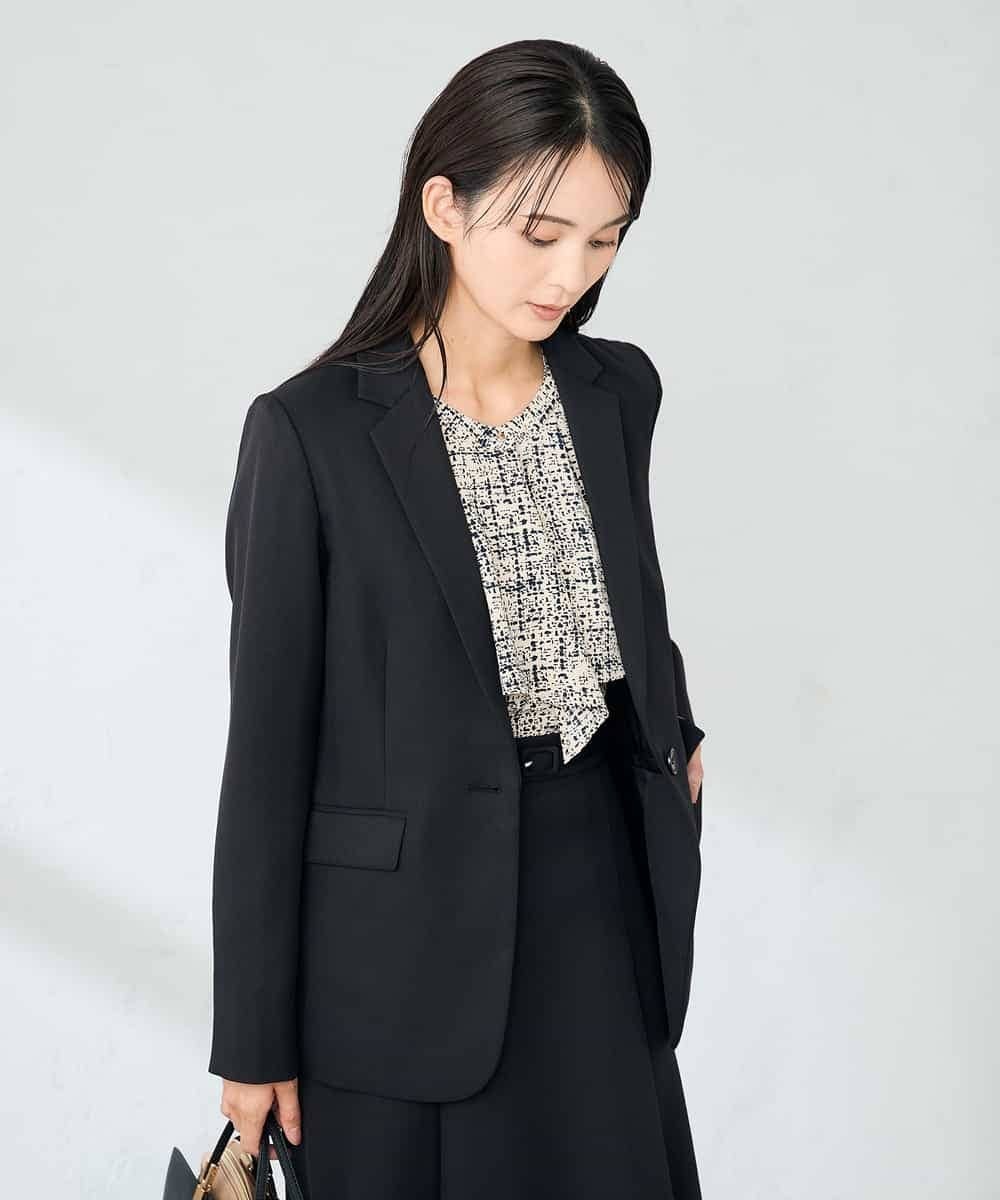 【アー ヴェー ヴェー/a.v.v】の【洗える/イージーケア/ストレッチ】パウダーツイルテーラードジャケット インテリア・キッズ・メンズ・レディースファッション・服の通販 founy(ファニー)  ファッション Fashion レディースファッション Fashion for Women アウター Coat / Outerwear Collection レディースジャケット・軽アウター Jackets テーラードジャケット / 通勤・きれいめスタイル Tailored Jackets & Blazers インナー Innerwear 春 Spring 洗える Machine Washable 秋 Autumn ジャケット Jacket, Outerwear ストレッチ Stretch, Stretchy Fabric ストレート Straight, Straight Cut スリット Slit, Slit Detail セットアップ Set-Up, Coordinated Outfit タイトスカート Pencil Skirt, Tight Skirt パターン Pattern, Design Print フレア Flare, Flared ボトム Bottoms, Lower Wear ポケット Pocket, Pocket Detail 楽ちん Easy Fit, Comfortable ワイド Wide, Wide Fit 冬 Winter / This Winter 再入荷 Restock / Back in Stock おすすめ Recommended / Our Picks 夏 Summer エレガント 上品 Elegant ビジネス 仕事 通勤 Business / Work / Commuting ブラック|ID: prp329100004741849 ipo3291000000034426915