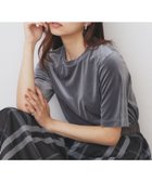 【インデックス/INDEX】の《andGIRL掲載》ベロアボクシーTシャツ【洗濯機洗い可】 チャコールグレー|ID: prp329100004741877 ipo3291000000034263823